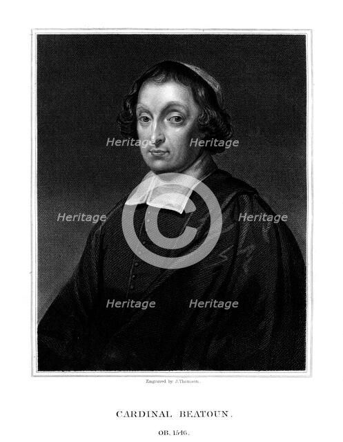 Cardinal David Beaton, Archbishop of St Andrews, (1825).Artist: J Thomson