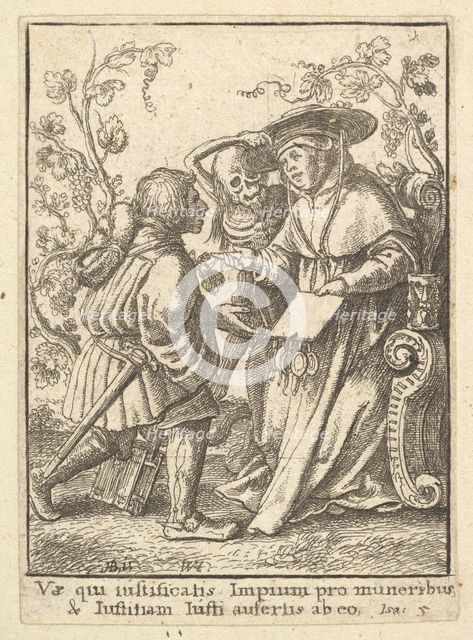 Cardinal, from the Dance of Death, 1651. Creator: Wenceslaus Hollar.