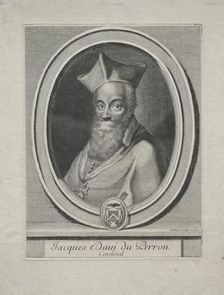 Cardinal Jaques Davey Duperron. Creator: Gerard Edelinck (French, 1640-1707)