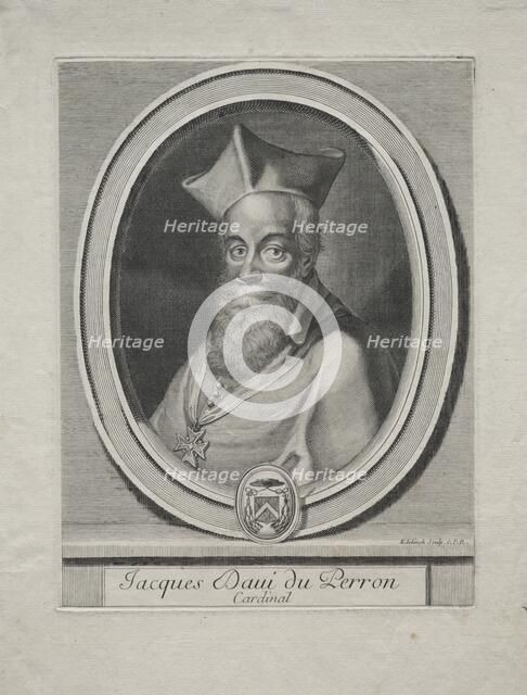 Cardinal Jaques Davey Duperron. Creator: Gerard Edelinck (French, 1640-1707).