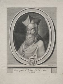 Cardinal Jaques Davey Duperron. Creator: Gerard Edelinck (French, 1640-1707)