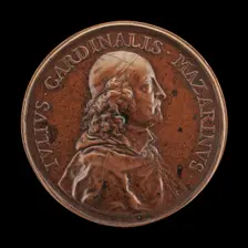 Cardinal Jules Mazarin, 1602-1661, Prime Minister of France 1643 [obverse], 1660. Creator: Jean Warin