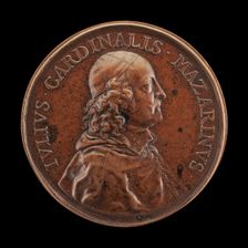 Cardinal Jules Mazarin, 1602-1661, Prime Minister of France 1643 [obverse], 1660. Creator: Jean Warin