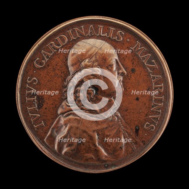 Cardinal Jules Mazarin, 1602-1661, Prime Minister of France 1643 [obverse], 1660. Creator: Jean Warin.