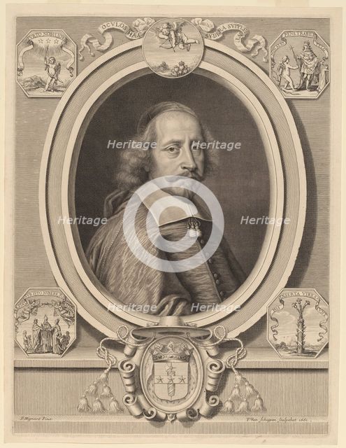 Cardinal Jules Mazarin, 1661. Creator: Pierre Louis van Schuppen.