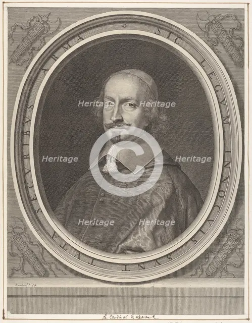 Cardinal Jules Mazarin, ca. 1652. Creator: Robert Nanteuil.