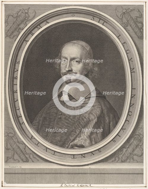 Cardinal Jules Mazarin, ca. 1652. Creator: Robert Nanteuil.