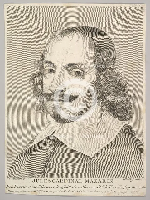 Cardinal Jules Mazarin. Creator: Claude Mellan.