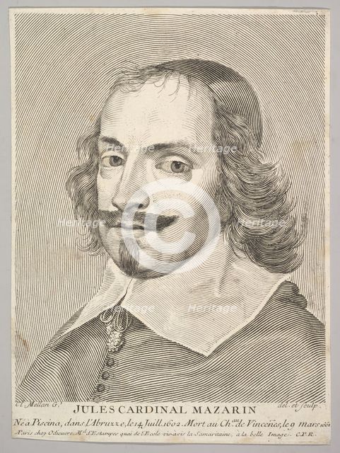 Cardinal Jules Mazarin. Creator: Claude Mellan.