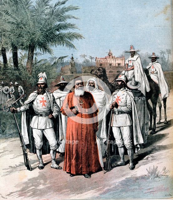 Cardinal Lavigerie, Founder of the Anti-Slavery Society, 1891. Artist: Unknown