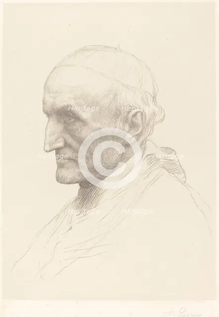 Cardinal Manning, 2nd plate. Creator: Alphonse Legros.