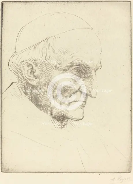 Cardinal Manning, 3rd plate. Creator: Alphonse Legros.