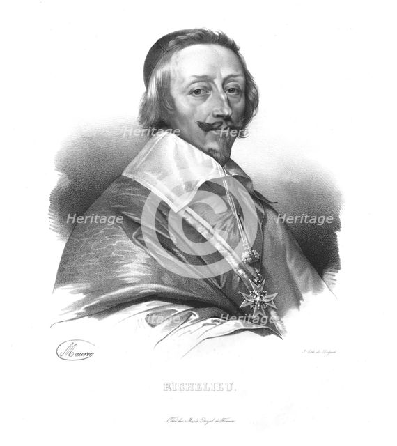 Cardinal Richelieu, (c1820s). Artist: Maurin.