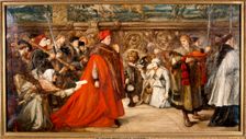 Cardinal Wolsey, Chancellor of England, on his Progress to Westminster Hall 1887. Artist: Sir John Gilbert