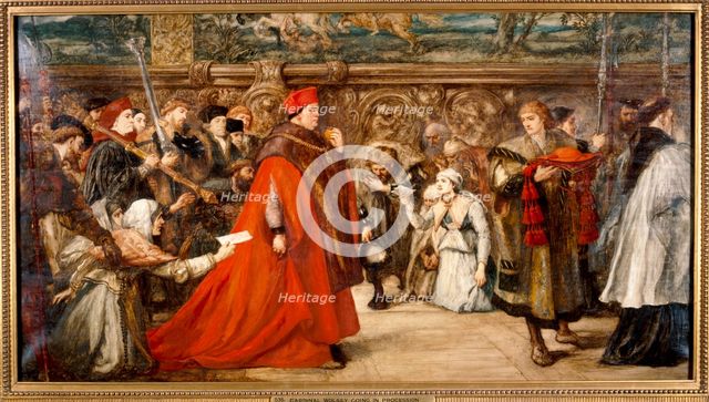 'Cardinal Wolsey, Chancellor of England, on his Progress to Westminster Hall', 1887. Artist: Sir John Gilbert