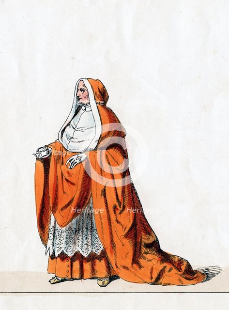 Cardinal Wolsey, costume design for Shakespeare's play, Henry VIII, 19th century. Artist: Unknown