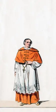 Cardinal Wolsey, costume design for Shakespeare's play, Henry VIII, 19th century
