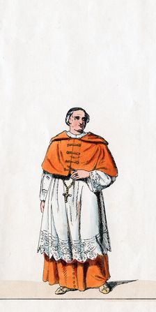 Cardinal Wolsey, costume design for Shakespeare's play, Henry VIII, 19th century