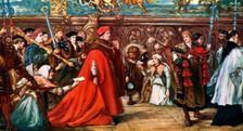 Cardinal Wolsey Going in Procession to Westminster Hall 1887, (c1920)