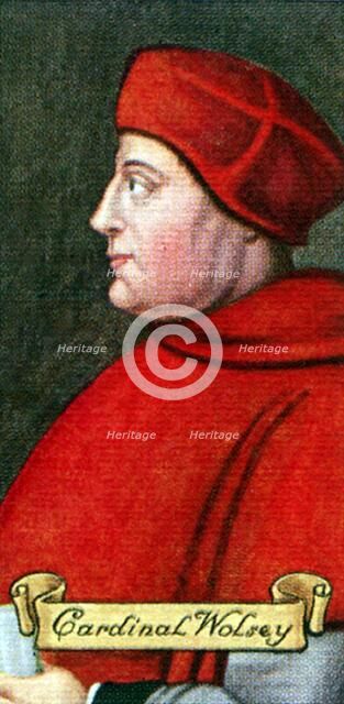 Cardinal Wolsey, taken from a series of cigarette cards, 1935. Artist: Unknown