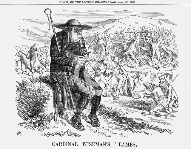 'Cardinal Wiseman's "Lambs"', 1862. Creator: John Tenniel.