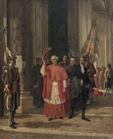 Cardinaux sortant du Vatican par la porte des Suisses, après une audience du Saint-Père, 20/06/1867. Creator: Auguste Dutuit