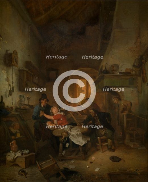 Cardplayers Quarreling. Creator: Ignatius van Regemorter.