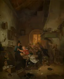 Cardplayers Quarreling. Creator: Ignatius van Regemorter