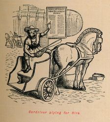 Cardriver plying for Hire 1852. Artist: John Leech