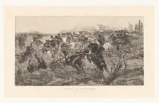 Carica di cavalleria [Calvary Charge], 1883-1884. Creator: Giovanni Fattori
