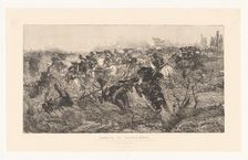 Carica di cavalleria [Calvary Charge], 1883-1884. Creator: Giovanni Fattori