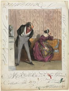 Caricaturana (plate 36): From What! From What! Your Dowry?..., 1837. Creator: Honoré Daumier (French, 1808-1879)