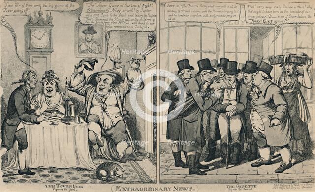 'Caricature by Ansell, Showing Doorway of Lloyd's in 1808', 1928. Artists: Ansell, Unknown.