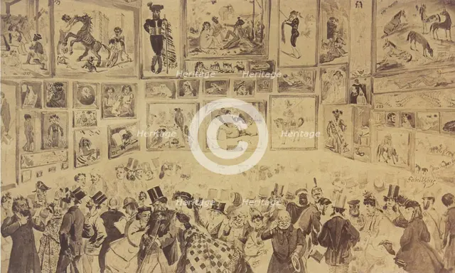 Caricature of the Salon des Refusés, 1863. Creator: Fabritzius, Lionel Casimir (1821-1866).