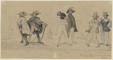 Caricature of the Red parties, the Lesser Germans and the Greater Germans..., c1848. Creator: Ernst Schalck
