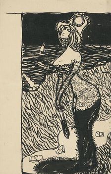 Caricature of women's fashion, 1908-1912. Creator: Konstantín Kövári-Kacmarik