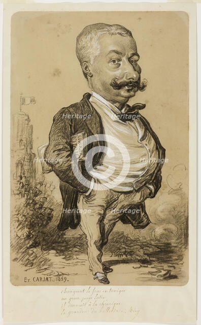 Caricature of a Man, 1859. Creator: Etienne Carjat.