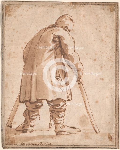 Caricature of a Man, Said to Be Pietro da Cortona. Creator: Pier Francesco Mola.