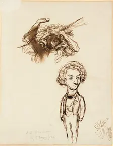 Caricature of Algernon Charles Swinburne, 1863. Artist: Sir Edward Coley Burne-Jones
