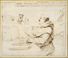 Caricature of Fra Bonaventura Bisi, 1655-1659. Artist: Guercino