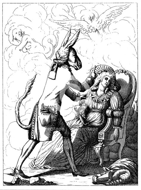 Caricature of Franz Anton Mesmer, c1785. Creator: Anon.