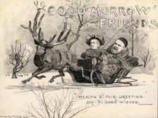 Caricature of Mr and Mrs Alexander Macdonald, for a Christmas Card, 1882. Creator: Edward Linley Sambourne