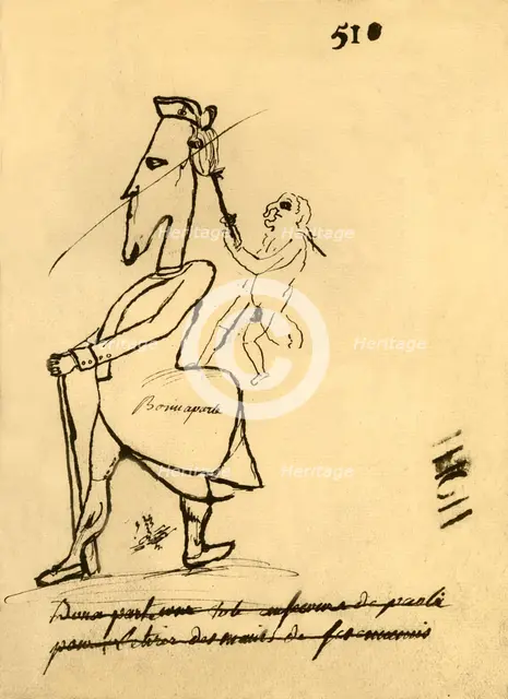 Caricature of Napoleon, 1779, (1921). Creator: Unknown.