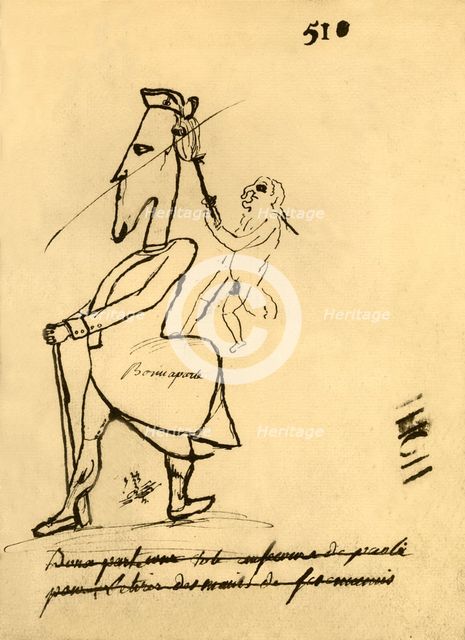 Caricature of Napoleon, 1779, (1921). Creator: Unknown.