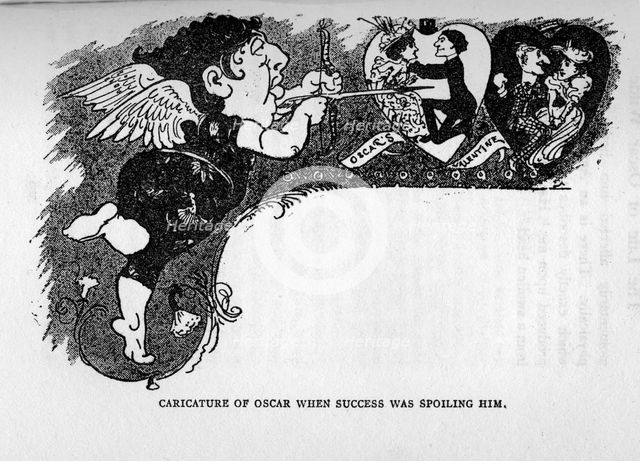 Caricature of Oscar when success was spoiling him, late 19th century. Creator: Unknown.