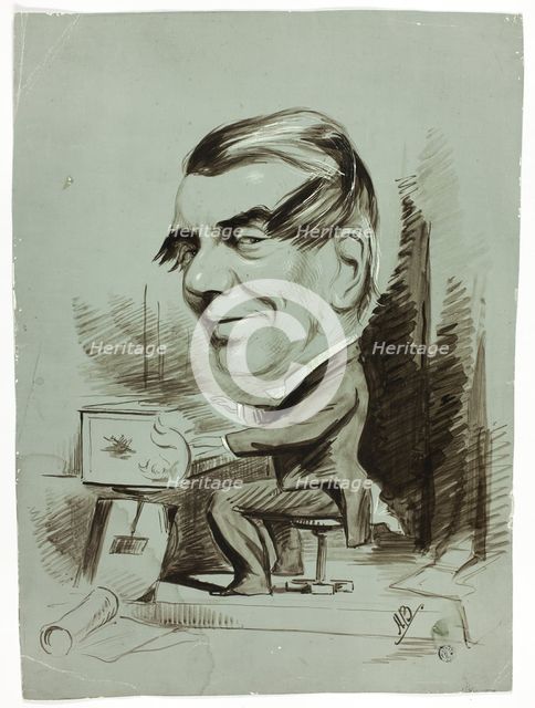 Caricature of Piano Player, n.d. Creator: John Doyle.
