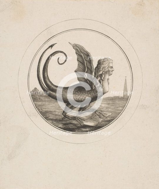 Caricature Showing Marie Antoinette as a Dragon, 18th century. Creator: Unknown.