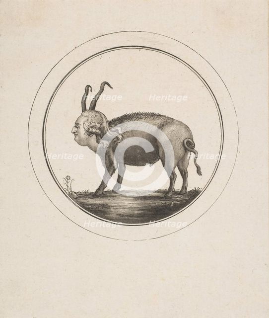 Caricature Showing Louis XVI as a Ram, 18th century. Creator: Unknown.