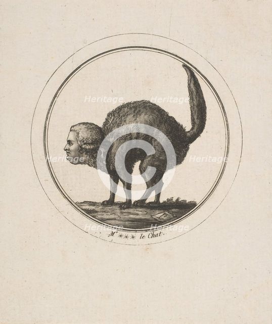 Caricature Showing the Comte de Provence as a Cat, 18th century. Creator: Unknown.