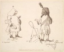 Caricatures of Lord Melcombe and Lord Winchelsea, December 22, 1781. Creator: Francesco Bartolozzi